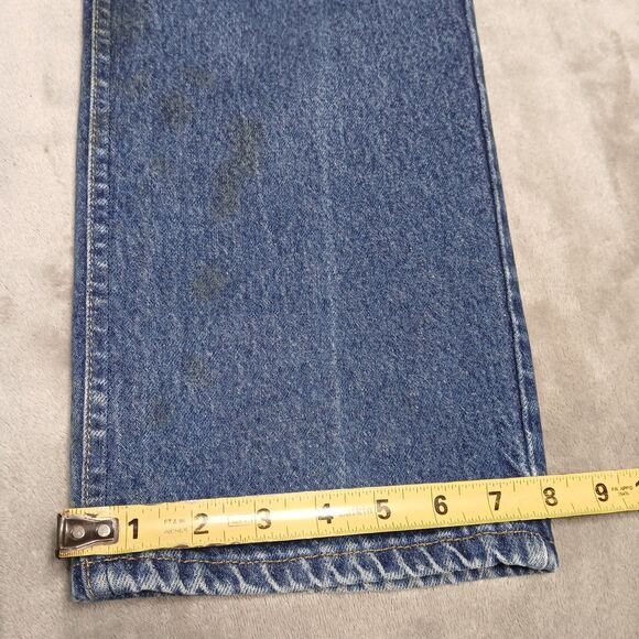 Vtg 80s Lee Storm Rider Jeans Men 42x34 (fits 38x32) Union Made USA Classic Work - Picture 12 of 16